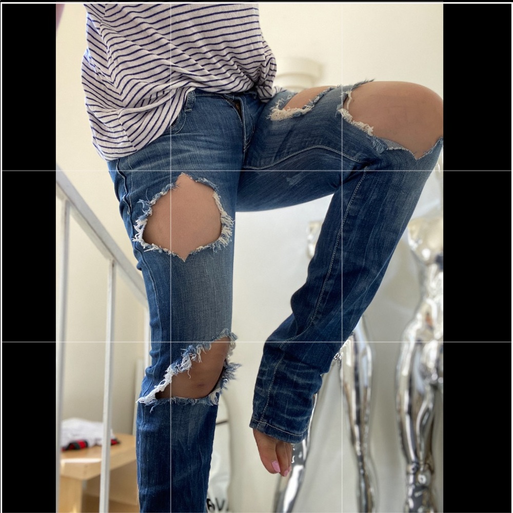 👖 Jeans Low waisted Ripped Bling - Picture 4 of 14